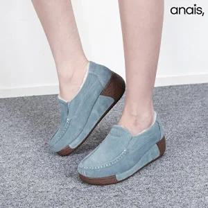 [아나이스]스웨이드 통굽 털로퍼 5cm_25F195 [무료배송]