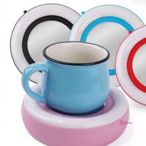 컵워머 인덕션 히팅컵 머그 USB 온열 파스텔 컵받침ghi075