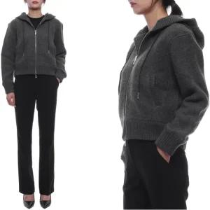 25FW 여성 울 플리스 후드집업 (FJT349B J0100 015 25F)