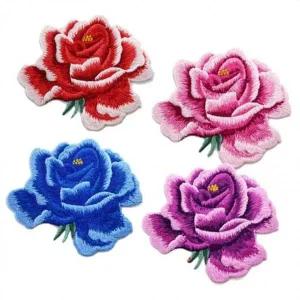 [골드스마일]꽃모양 베이직 플라워 와펜 자수패치 올데이 4색 한복