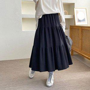 [신세계몰]3단 캉캉 프릴 플레어 밴딩 스커트