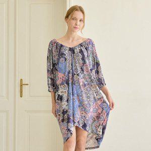 [라페어](김해점) 환타스틱 블루 딥 브이넥 셔링 원피스   LWOFA062