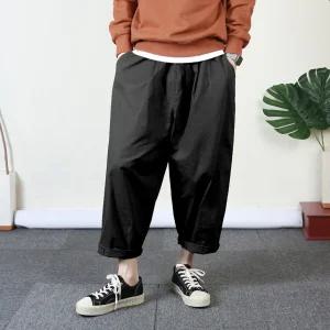 [프랭키뉴욕]남자 와이드팬츠 통큰 편한 벌룬 항아리 바지 빅사이즈 통바지 카키 베이지 블랙_HDPA01-1