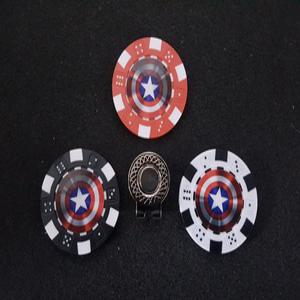 카지노칩 볼마커 3개 자석클립 1개 세트