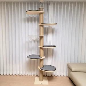 펫이랑 6단해먹 원목 캣폴 캣타워 고양이 숨숨집 스크래쳐 장난감