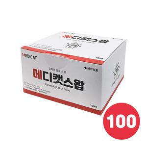 일회용 알콜솜 소독솜 알콜스왑 메디캣스왑 1박스 100매