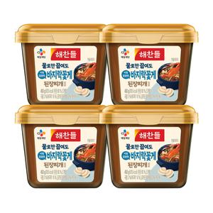 해찬들 그대로 끓여도 시원깔끔한 바지락꽃게 된장찌개 양념 450g X 4개