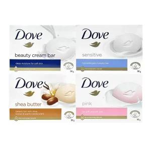 도브 뷰티바 세수비누 세안 클렌징바 보습 센서티브 시어버터 핑크 화이트 크림 90g 4개입