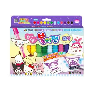 지구화학 산리오 캐릭터즈 불어펜 12색