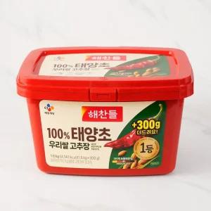 CJ 해찬들 100% 태양초 우리쌀 고추장 1.5kg+300g