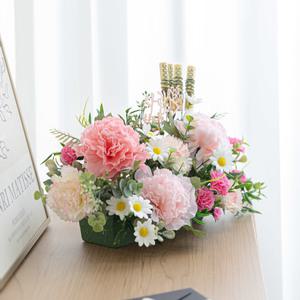 카네이션 조화 센터피스 보물 용돈박스 35cm 2컬러 꽃 어버이날 스승의날 테이블 장식 감사 선물