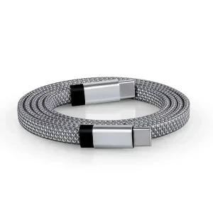 MAGTAME 정품 마그네틱 60W 초고속 충전 케이블 C TO C 1M 납작 데이터 전송 맥테임