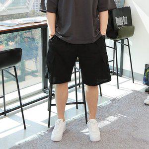 WDI 남자 빅사이즈 쿨링 린넨 카고 밴딩 반바지