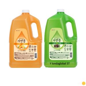 자연퐁 주방세제 용기형 리필 솔잎 오렌지 대용량 2P