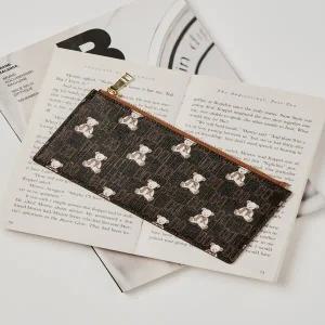 [닥스ACC] DCHO5E791 브라운 패턴 소가죽 슬림 장지갑