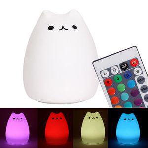 폭신폭신 실리콘 리모컨 고양이 터치등 무드등 전등 실내등