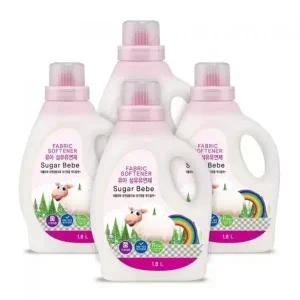 슈가베베 유아 섬유유연제 1.8L x 4 천연 천연베이킹소다 올리고당/식물성유연성분
