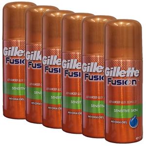질레트 퓨전 하이드라 센서티브 스킨 쉐이빙 젤 70g x 6개/ 면도크림