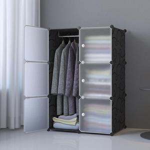 DIY 복합심플 선반수납장(4칸)(75x111cm) / 조립식 옷장