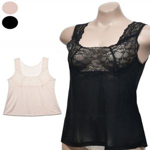 (피엔알) 가볍고 시원한 인견 러블리 레이스 여성 와이드 런닝