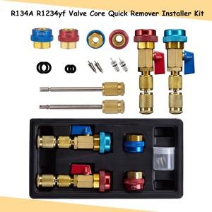 자동차 에어컨 밸브 코어 리무버 설치 도구 세트, AC R134a R1234yf