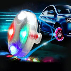 LED 타이어 밸브캡 자동차 휠라이트 자전거 야광발광 오토바이 라이트 태양광충전 에어캡 2P,4P