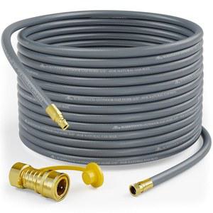 NUPICK 48FT 3/8인치 천연가스 호스 퀵 커넥트 피팅이 가능한 그릴 파티오 히터 피자 오븐 바비큐용 변환 키트