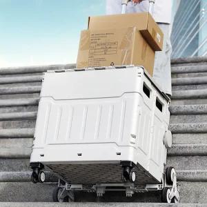 [감씨]접이식 쇼핑 카트 계단도 오르는 8륜 핸드 캐리어 손수레 대형 SEP-42 그레이