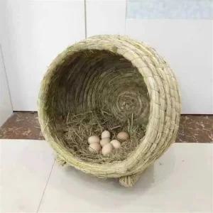 닭둥지 산란통 닭집 부화장 밀짚 사육장 메추리 둥지