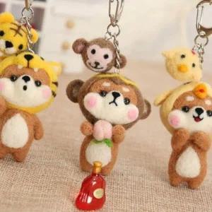 [콩심팥심]양털펠트 키링 만들기 DIY 장식용 열쇠고리 소품