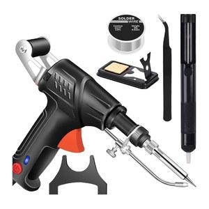 내부가열식 다기능레이저용접도구 다기능 인두 납땜 세트 60W 핸드헬드 용접기 정밀 용접/절단/녹제거 가능 철, 알루미늄, 스테인리스 가공 DIY용 가정용/공업용 전자기판 수리 및 금속아트 제작 브라운