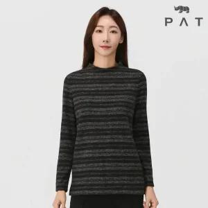 [PAT 여성] 스트라이프 목크넥 티셔츠_1J85485