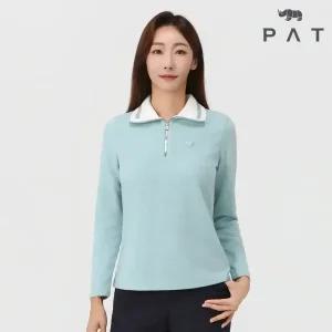 [PAT 여성] 니트배색 반집업 티셔츠_QJ85431