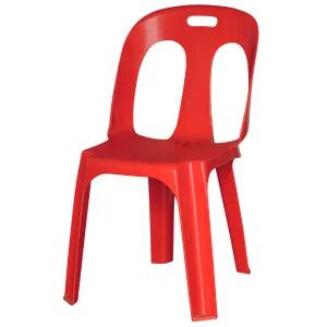 국산 등받이 의자 1호 빨강 플라스틱 편의점 포장마차 야외 행사 포차 테라스 학교 파라솔