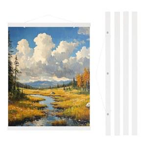 파티킬 2세트 마그네틱 포스터 걸이 프레임 20인치 나무 그림 걸이 프레임 사진, 사진, 아트워크, 지도, 화이트용 와이드 걸이 키트