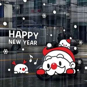 빼꼼 꼬꼬마 산타01 유리장식스티커 인테리어시트지 크리스마스 쇼윈도우장식 유리시트지