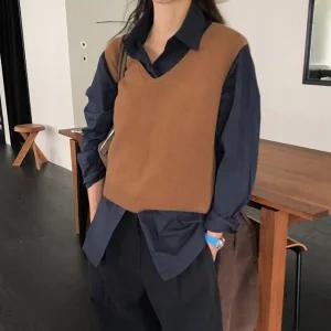 [메이비베이비] Lecture Knit Vest (2colors)