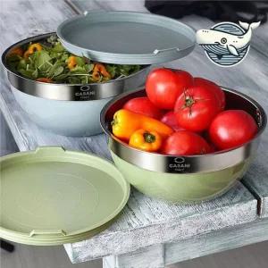 다용도 스테인리스 믹싱볼 탑커버 색깔믹싱볼 볼 믹싱볼세트 스텐볼 스텐믹싱볼 뚜껑믹싱볼