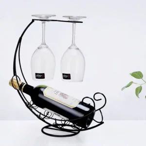 [셀러에이드]문라잇 와인잔걸이 와인랙(블랙) 와인병거치대