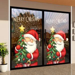 크리스마스 유리 대형 성탄절 산타 스티커 창문 시트지