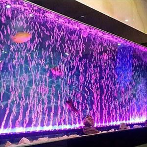어항용 REIRQIE LED 수족관 조명, 에어 버블러 홀이 있는 잠수식 어항 조명 RGB 색상 변경 밝기 조절 가능 방수 리모컨 버블 튜브 8W 35인치