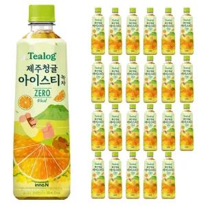 티로그 제주청귤 아이스티 제로 녹차 500ml x 24PET