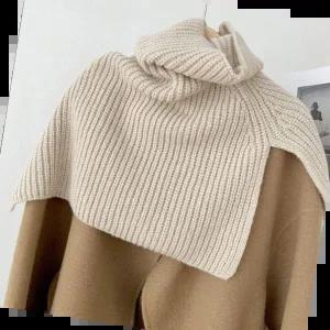 니트머플러 스티쉬 풀오버 터틀 니트 넥워머 방한 겨울 숄 워머