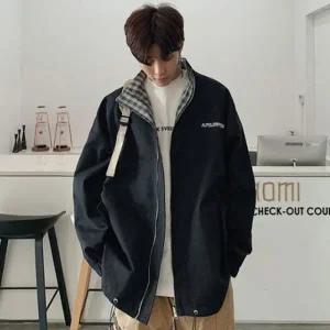 남자 양면자켓 봄 가을 잠바 점퍼 캐주얼 사파리 2색