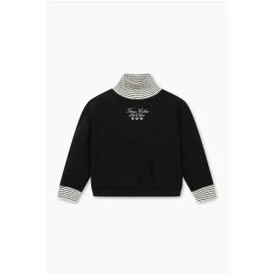 [AK분당점] [베네통 키즈] 주니어 스트라이프 배색 맨투맨 QAMT22561BK_블랙