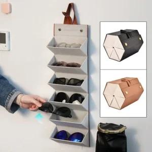 고품질 휴대용 선글라스 6구 보관함 안경통 안경집 접이식 안경통 (WE5BB81)