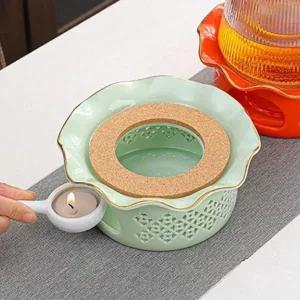 고품질 민트 코르크 받침 도자기 티 워머 차데우기 온도유지 (WE6D913)