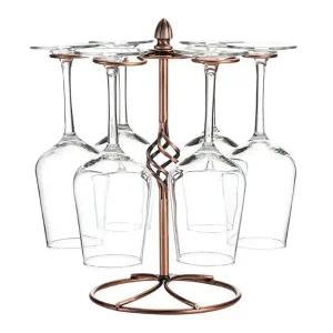 [골드스마일]회전식 금속 와인잔 6구 홀더 포도주잔 거치대 보관대