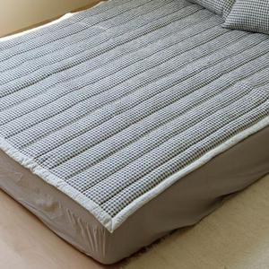 [HYIJPZVX_4B]깅엄체크 시어서커 침구 카페트 Q 차콜