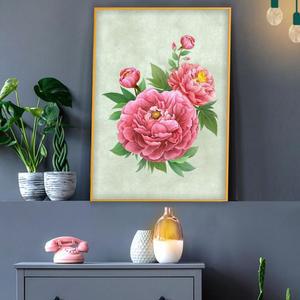 목단그림액자심플 풍수그림 돈들어오는 꽃그림 A2gdAL13